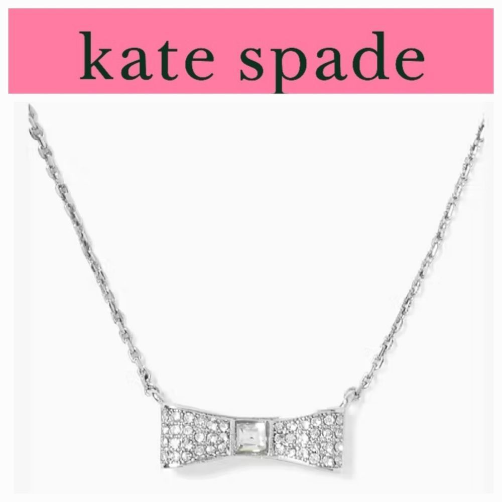 Kate‎ Spade New York Ready, Set,  Bow Pave Mini Pendant Necklace
